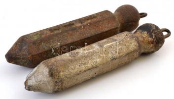 2 db fém órasúly, h: 17,5 cm