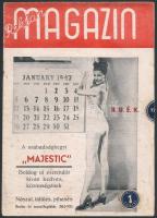 1947 A Reklám Magazin I. évfolyamának I. száma, zárjeggyel, ritka!