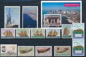 1963-1994 Hajó motívum 1 blokk + 13 db önálló érték, 1963-1994 Ships 1 block + 13 stamps