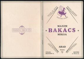 1924 aradi Bakács Miksa divatüzletének képes reklámfüzete.