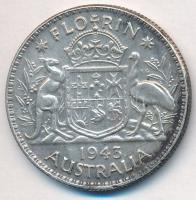 Ausztrália 1943. 1Fl Ag "VI. György" T:2
Australia 1943. 1 Florin Ag "George VI"...