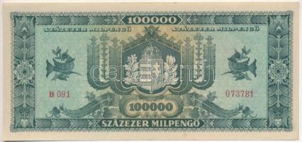 1946. 100.000MP (7x) "B091 073771 - B091 0703781" közte sorszámkövető hármas és sorszámköv...