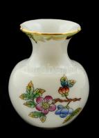 Herendi Viktória mintás mini váza, kézzel festett, jelzett, hibátlan, m:6 cm