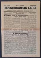 1922 A Hadirokkantak lapja, a hadirokkantak, hadiözvegyek és hadiárvák nemzeti szövetségének hivatalos lapja III. évfolyamának 42. száma