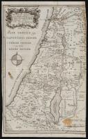 1794 Pethe Ferenc (1762-1832) magyar térképmetsző: Izráel országa. A Szentföld térképe. Rézmetszetű térkép díszes kartussal. 21x33 cm / 1794 etched map of the Holy Land