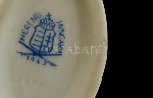 Herendi madár mintás fogpiszkáló tartó, kézzel festett, jelzett (1941), hibátlan, m:3 cm, h:4 cm