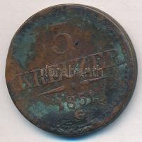 1851G 3kr Cu T:2-,3 lapkahiba, ph., kis patina Adamo M6