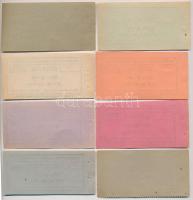 Miskolc / Orthodox Izraelita Anyahitközség 1927-1938. 8db vágatási jegy, különböző értékű, kiadású d...