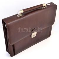 Bőr aktatáska, jó állapotban, 42×33,5×7 cm