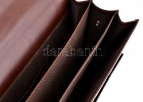 Bőr aktatáska, jó állapotban, 42×33,5×7 cm