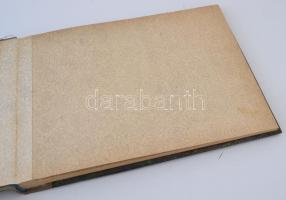 Dekoratív üres mappa, bársony és vallási témájú rézlemez borítással, jó állapotban