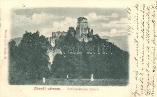 1899 Zboró, Zborov; Schloss-Ruine. Divald Adolf / vár / castle ruins