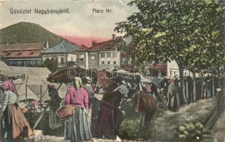 Nagybánya, Baia Mare; Piac tér / market square (lyukak / pinholes)