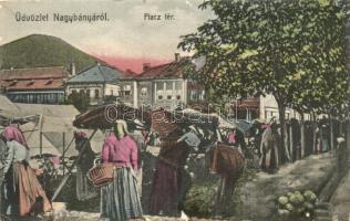 Nagybánya, Baia Mare; Piac tér / market square (lyukak / pinholes)