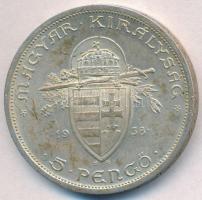 1938. 5P Ag "Szent István" T:1-,2 apró ph., kis patina
Adamo P8.1