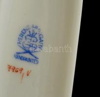 Herendi Viktória mintás fogpiszkáló tartó, kézzel festett, jelzett, hibátlan, m:5 cm, h:7 cm