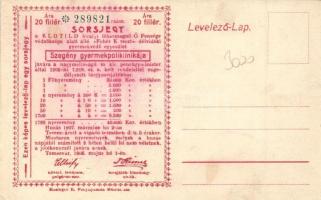 Temesvár, Timsioara; Hunyady bástya, hátoldalon sorsjegy a Szegény gyermekpoliklinika javára / basti...