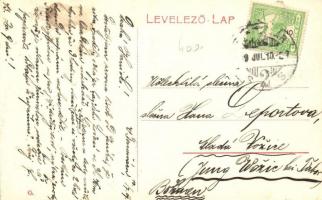 Temesvár, Timsioara; Hunyadi kastély, Hess és Társa trafik üzlete, reklám plakátok / castle, shop, a...