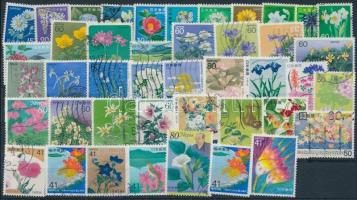 1960-1995 Virág motívum 43 klf bélyeg, 1960-1995 Flower 43 stamps