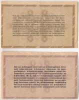 1946. 10.000AP eltolódott elő- és hátlapi nyomat + 1946. 100.000AP eltolódott elő-és hátlapi nyomat ...