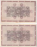 1946. 100.000AP (2x) fehér papír, eltolódott elő-és hátlapi nyomat T:III