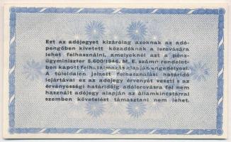 1946. 10.000.000AP fehér papíron, okkersárga T:I
Adamo P54