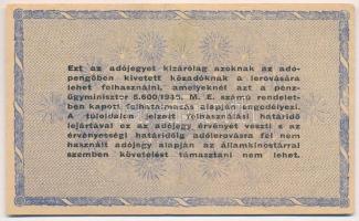 1946. 10.000.000AP fordított címer, vízjeles papíron T:II,II-
Adamo P54h