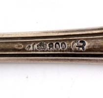 Ezüst (Ag.) kanál (3 db), jelzett, h: 20-22 cm, nettó:154 g