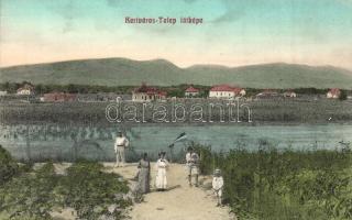 Felsőgöd, Kertváros-telep, magyar zászló, hátoldalon telek eladási iroda reklámja