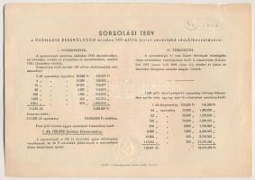 1952. "Harmadik Békekölcsön" sorsjegy 100Ft-ról, szárazpecséttel T:II- kis anyaghiány