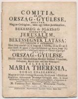 1751 Pozsony, Országgyűlési értesítő