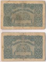 Románia / Német megszállás 1917. 50b (2x) mindkettő felülbélyegzéssel T:IV
Romania / German occupat...