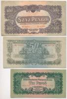 1944. 10P + 50P + 100P "A Vöröshadsereg Parancsnoksága" T:III