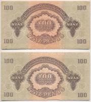 1944. 100P "A Vöröshadsereg Parancsnoksága" (2x) T:I-