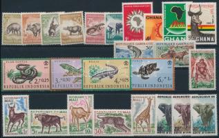 1959-1966 Wild animals 6 sets, 1959-1966 Vadállat motívum 6 klf sor