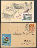 1937-1995 2 db küldemény levélzáróval ill gondosan bélyegezni ragjeggyel + Hohe Rinne emlékívkivágás CM