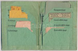 ~1940. "Praktikus Élelmiszerjegyrendező" benne több különböző jegy T:III,III-