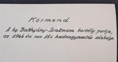 1944 Körmend, a Batthyány Strattmann kastély és annak parkja az 1944 novemberi hadnagy avatáskor. 2 ...