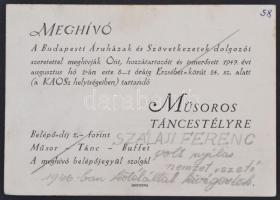 1947 Gúnyrajz Szálasi Ferencről. Ceruza, papír. 10x14 cm