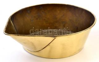 Borbély réz tál és kancsó, m:21 cm, 29×24 cm
