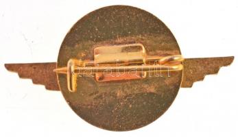 ~1980. "500 ezer kilóméter" aranyozott, zománcozott miniatűr jelvény (15x27,5mm) T:1-