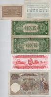 Vegyes: 6db-os bankjegy tétel, közte Amerikai Egyesült Államok 1946-1949. (1935C) 1$ "Silver Ce...