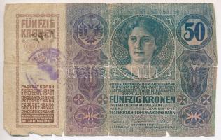 1914. 50K + 1915. 10K (6x) mindegyik felülbélyegzéssel, közte hamisak is (with fake overprints) T:II...