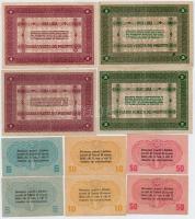 Olaszország / Velence / Osztrák-magyar megszállás 1918. 5c (2x) + 10c (2x) + 50c (2x) + 1L (2x) + 2L...