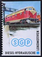 cca 1970-1980 SGP Diesel-Hydraulische Lokomotiven, tűzött papírkötés, német nyelven. / Paperbinding, in German language.