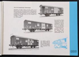 cca 1970-1980 SGP Schienenfahrzeuge 2. Wagen, (SGP vasúti járművek 2. vasúti kocsik), tűzött papírkö...