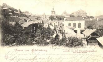 Segesvár, Schaessburg, Sighisoara; kilátás a Stern szállodából / panorama view from Hotel Stern (EK)