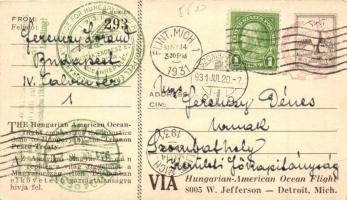 1931 A Justice for Hungary óceánrepülés emlékére / Hungarian irredenta, ocean flight, aeroplane, So....