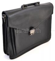 Bőr aktatáska, 39,5×37×6 cm