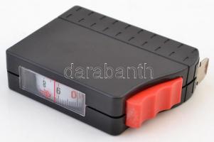 Kis barkács tétel: mérőszalag eredeti dobozában, cserélhető fejű csavarhúzó 5 fejjel, inox bicska